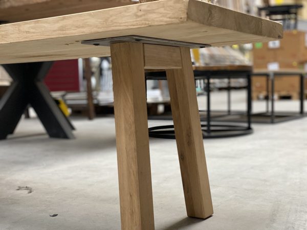 Rechte poot (bankje)- massief Eiken - koker: 5x5 cm - Afbeelding 5