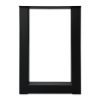 U-poot (bartafel) - zwart metaal - koker: 10x10 cm