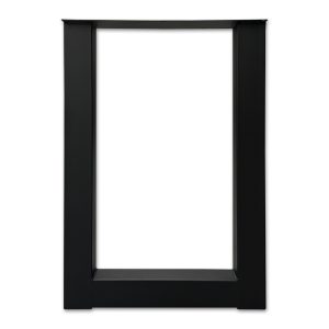 U-poot (bartafel) - zwart metaal - koker: 10x10 cm