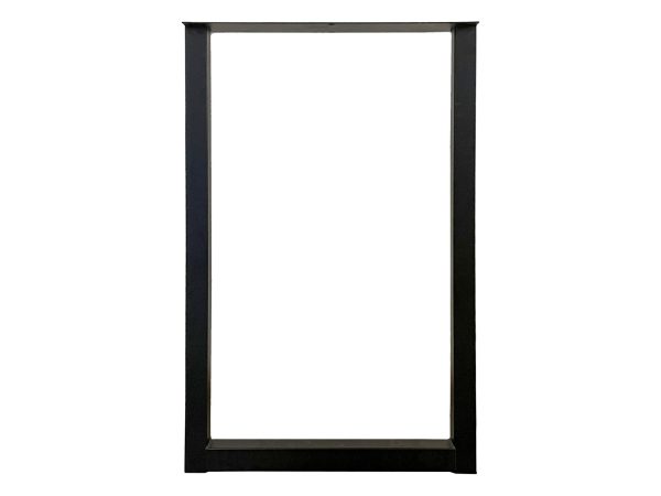 U-poot voor een bartafel. deze met zwarte poedercoat afgewerkte metalen tafelpoot is 100 cm hoog en heeft een kokermaat van 5x5 cm. Een mooie slanke tafelpoot voor onder je bartafel dus. Te koop bij Bouwie voor een zéér scherpe prijs!
