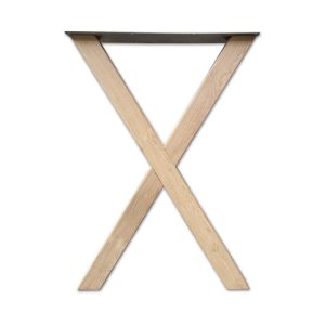 X-poot (bartafel) - massief Eiken - koker: 8x8 cm