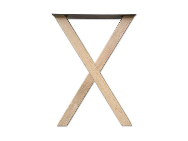 X-poot (bartafel) - massief Eiken - koker: 8x8 cm