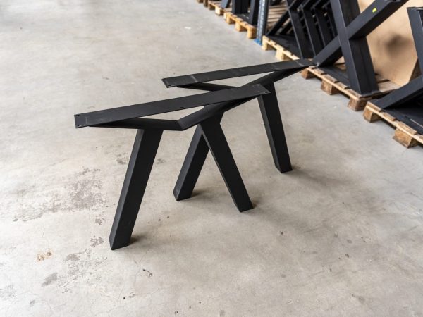 Brug poot - zwart metaal - koker: 8x8 cm - Afbeelding 4