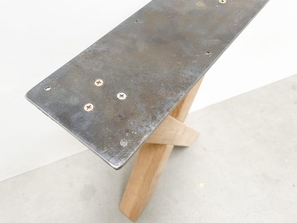 X-poot (bankje) - massief Eiken - koker: 5x5 cm - Afbeelding 5