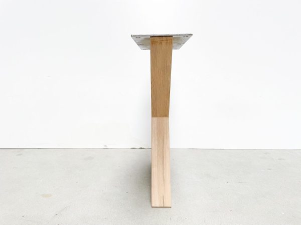 X-poot (bankje) - massief Eiken - koker: 5x5 cm - Afbeelding 4