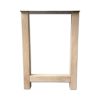 H-poot (bartafel) - massief Eiken - koker: 8x8 cm