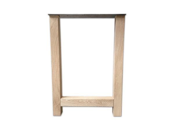 H-poot (bartafel) - massief Eiken - koker: 8x8 cm