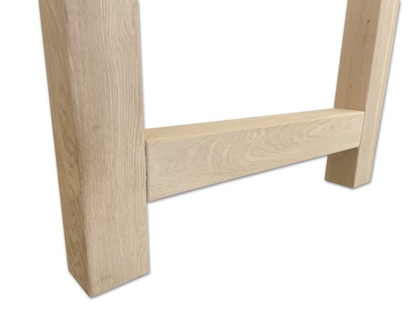 H-poot (bartafel) - massief Eiken - koker: 8x8 cm - Afbeelding 3