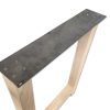 H-poot (bartafel) - massief Eiken - koker: 8x8 cm - Afbeelding 2