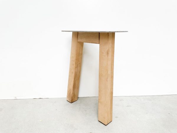 Rechte poot (bankje)- massief Eiken - koker: 5x5 cm - Afbeelding 2