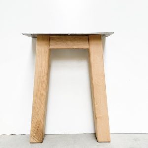 Rechte poot (bankje)- massief Eiken - koker: 5x5 cm
