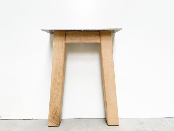Rechte poot (bankje)- massief Eiken - koker: 5x5 cm