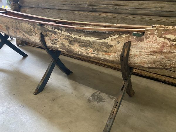 Authentieke kano - hout - Afbeelding 3