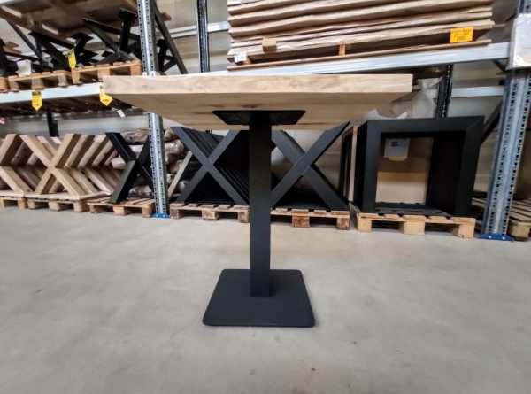 Horeca poot - zwart metaal - 40 x 40 x 72 cm - koker: 8x8 cm - Afbeelding 2