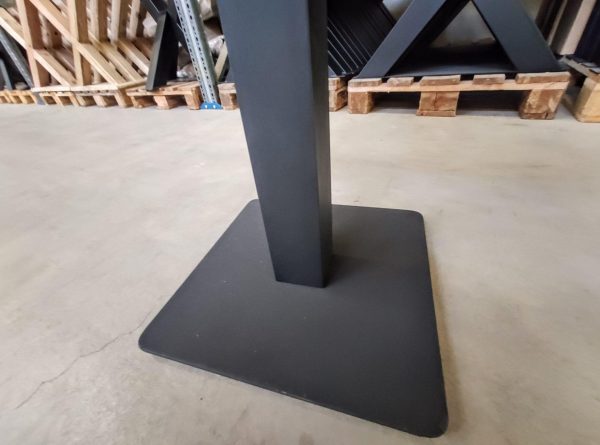 Horeca poot - zwart metaal - 40 x 40 x 72 cm - koker: 8x8 cm - Afbeelding 3
