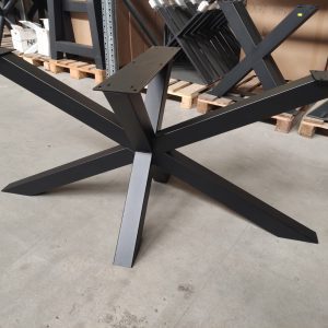 Matrixpoot BM8 (laag) - zwart metaal - 160 x 60 cm (smal) - koker: 8x8 cm