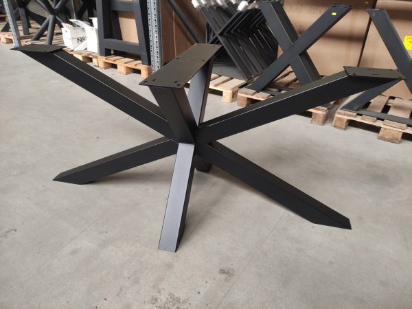 Matrixpoot BM8 (laag) - zwart metaal - 160 x 60 cm (smal) - koker: 8x8 cm