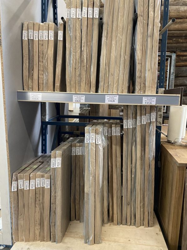 Wandplank recht - Massief oud eiken - 40 mm - Afbeelding 11