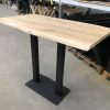 Horeca poot (bartafel) - zwart metaal - 70 x 40 x 106 cm - koker: 8x8 cm - Afbeelding 2
