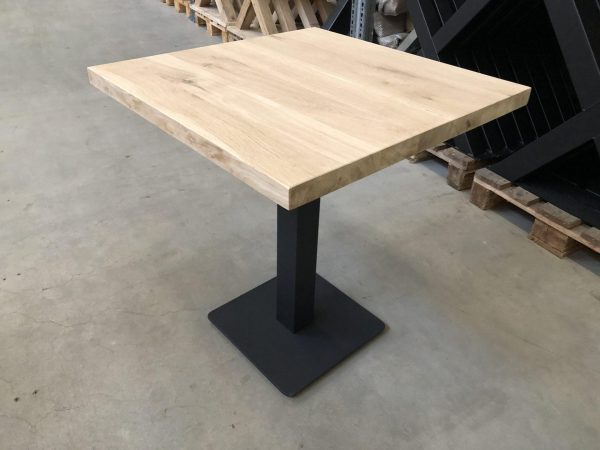 Horeca poot - zwart metaal - 40 x 40 x 72 cm - koker: 8x8 cm