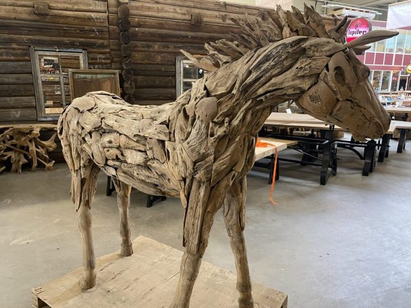 Levensgroot paard - hout - Afbeelding 3
