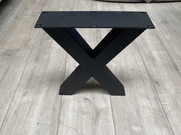 X-poot (bankje) - zwart metaal - koker: 7x7 cm - Afbeelding 2