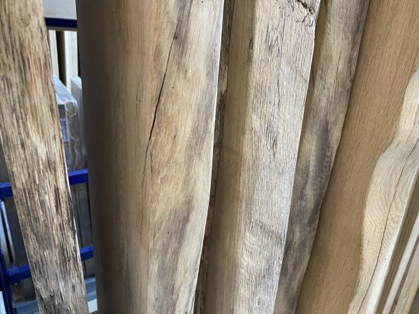 Wandplanken recht & boomstam (lange lengtes) - massief oud Eiken - 40 & 50 mm - Afbeelding 2