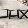 X-poot (salontafel) - zwart metaal - koker: 7x7 cm - Afbeelding 2
