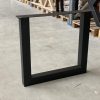 U-poot - zwart metaal - koker: 8x8 cm