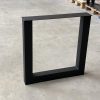 U-poot (smal) - zwart metaal - koker: 8x8 cm