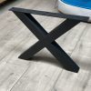 X-poot (salontafel) - zwart metaal - koker: 7x7 cm