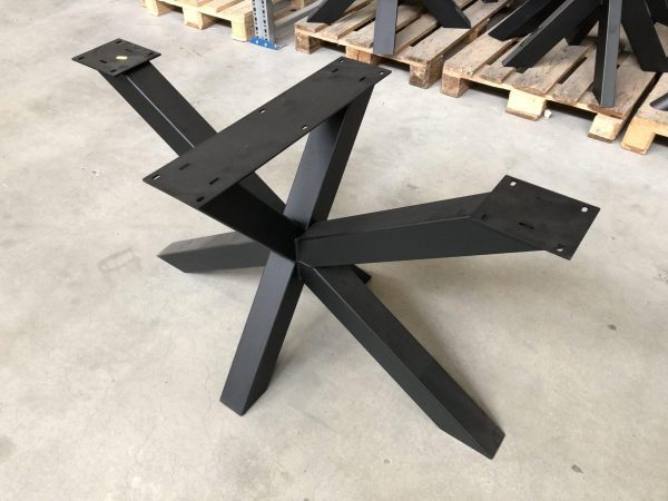Matrixpoot BM6 (laag) - zwart metaal - 120 x 65 cm - koker: 8x8 cm