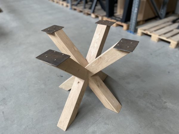 Matrixpoot (M) - massief Eiken - 80 x 80 cm - koker: 10x10 cm