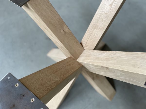 Matrixpoot (M) - massief Eiken - 80 x 80 cm - koker: 10x10 cm - Afbeelding 3