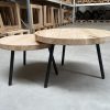 Tafelblad salon rond - Massief eiken - 40 mm - Afbeelding 2