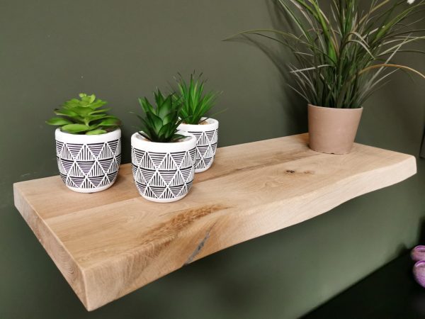 Wandplank boomstam - Massief eiken - 40 mm - Afbeelding 2