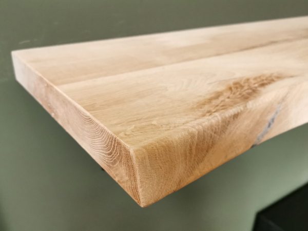 Wandplank boomstam - Massief eiken - 40 mm