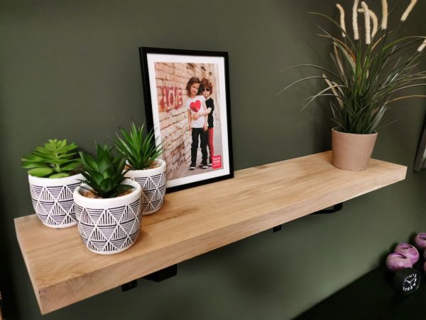 Wandplank recht - Massief Eiken - 40 mm - Afbeelding 2