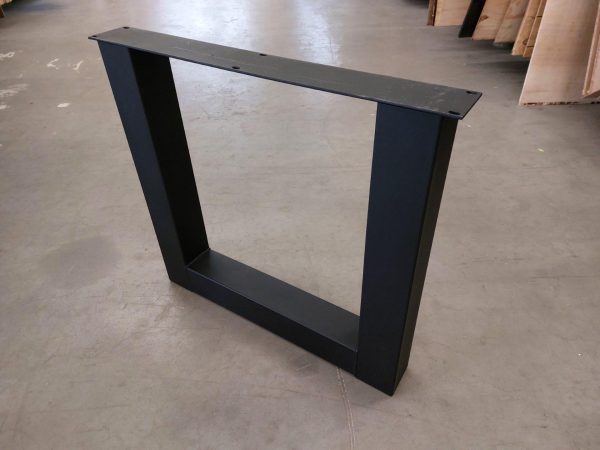 O-poot (buiten) - zwart gegalvaniseerd staal - koker: 10x10 cm