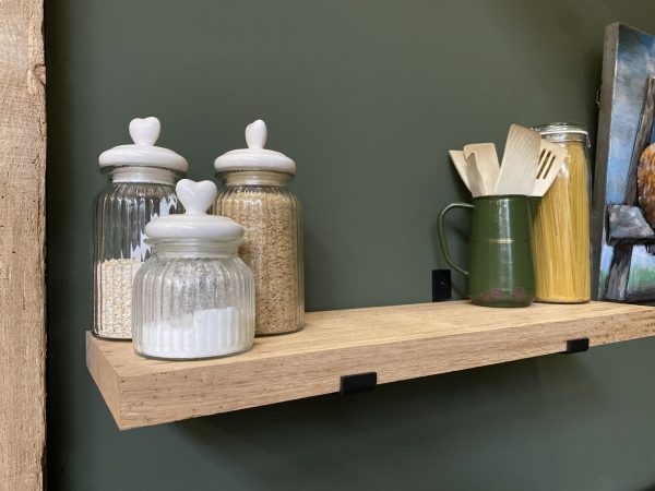 Wandplank recht - Massief oud eiken - 40 mm - Afbeelding 3