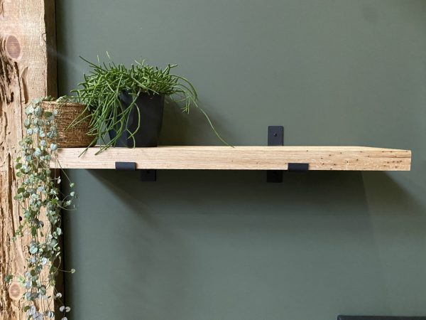 Wandplank recht - Massief oud eiken - 40 mm - Afbeelding 2