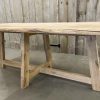 Kruispoot - massief oud eiken - koker: 5x10 cm - Afbeelding 2