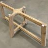 Kruispoot - massief oud eiken - koker: 5x10 cm - Afbeelding 3