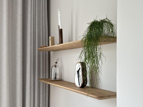 Wandplank verjongd - Massief eiken - 30 mm