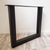 U-poot - zwart metaal - koker: 10x10 cm