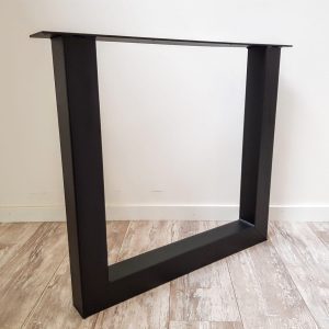 U-poot - zwart metaal - koker: 10x10 cm