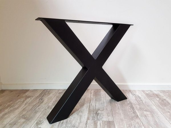 X-poot - zwart metaal - koker: 10x10 cm
