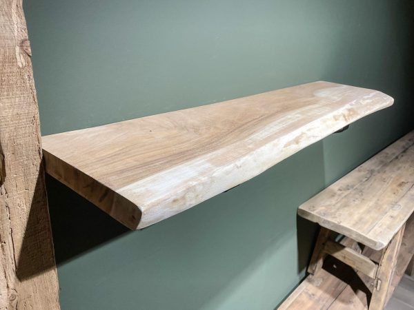 Wandplank boomstam - Suar tropisch hardhout - 30/35 mm