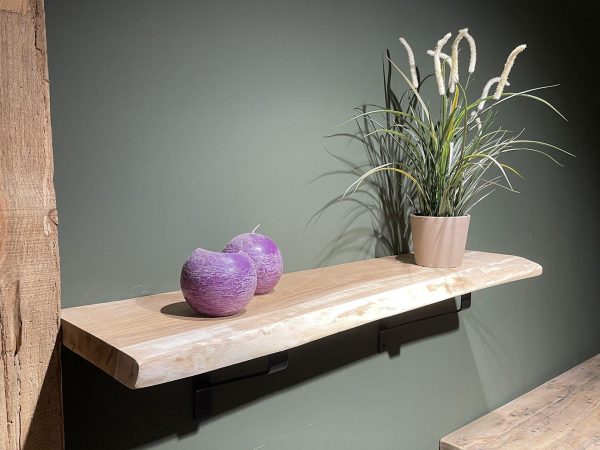 Wandplank boomstam - Suar tropisch hardhout - 30/35 mm - Afbeelding 2