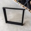 U-poot - zwart metaal - koker: 10x5 cm